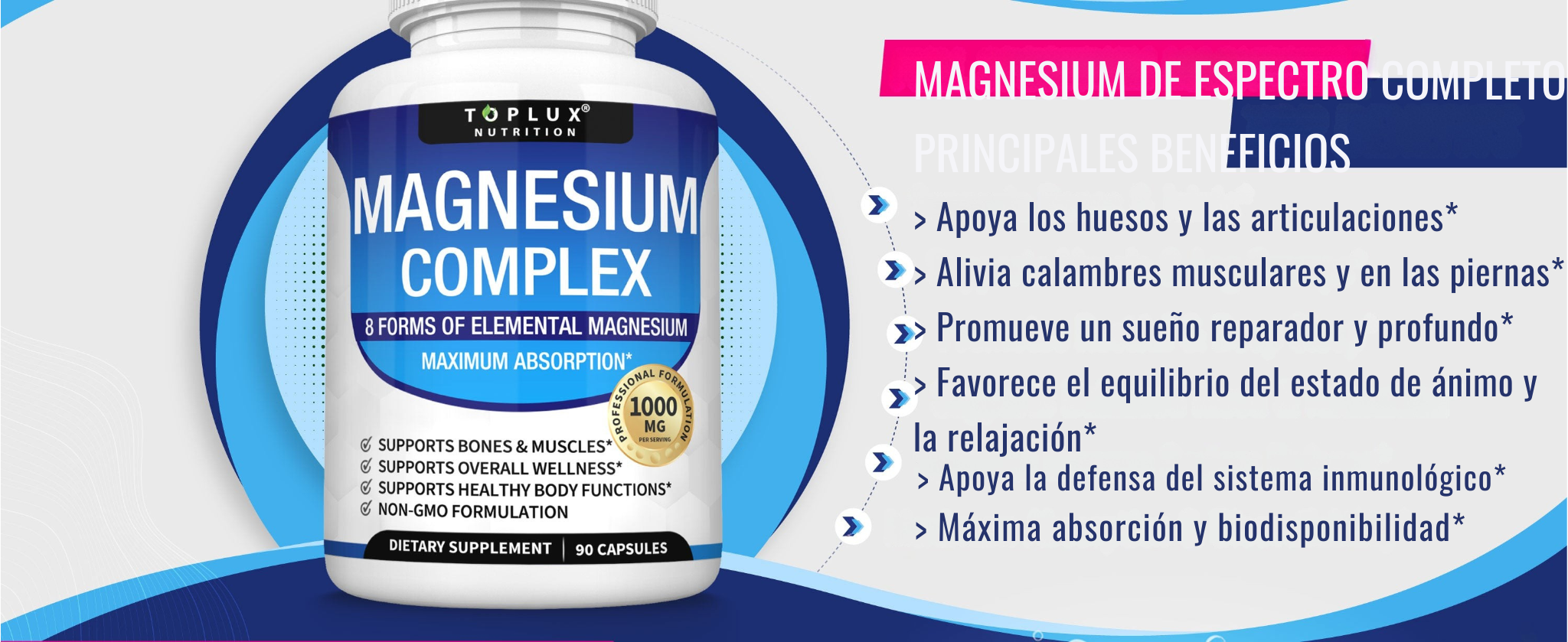 💥EXCLUSIVO BLACK FRIDAY💥 MAGNESIUM COMPLEX® 8 en 1 TOPLUX™ IMPORTADO 🇺🇸 (ORIGINAL)